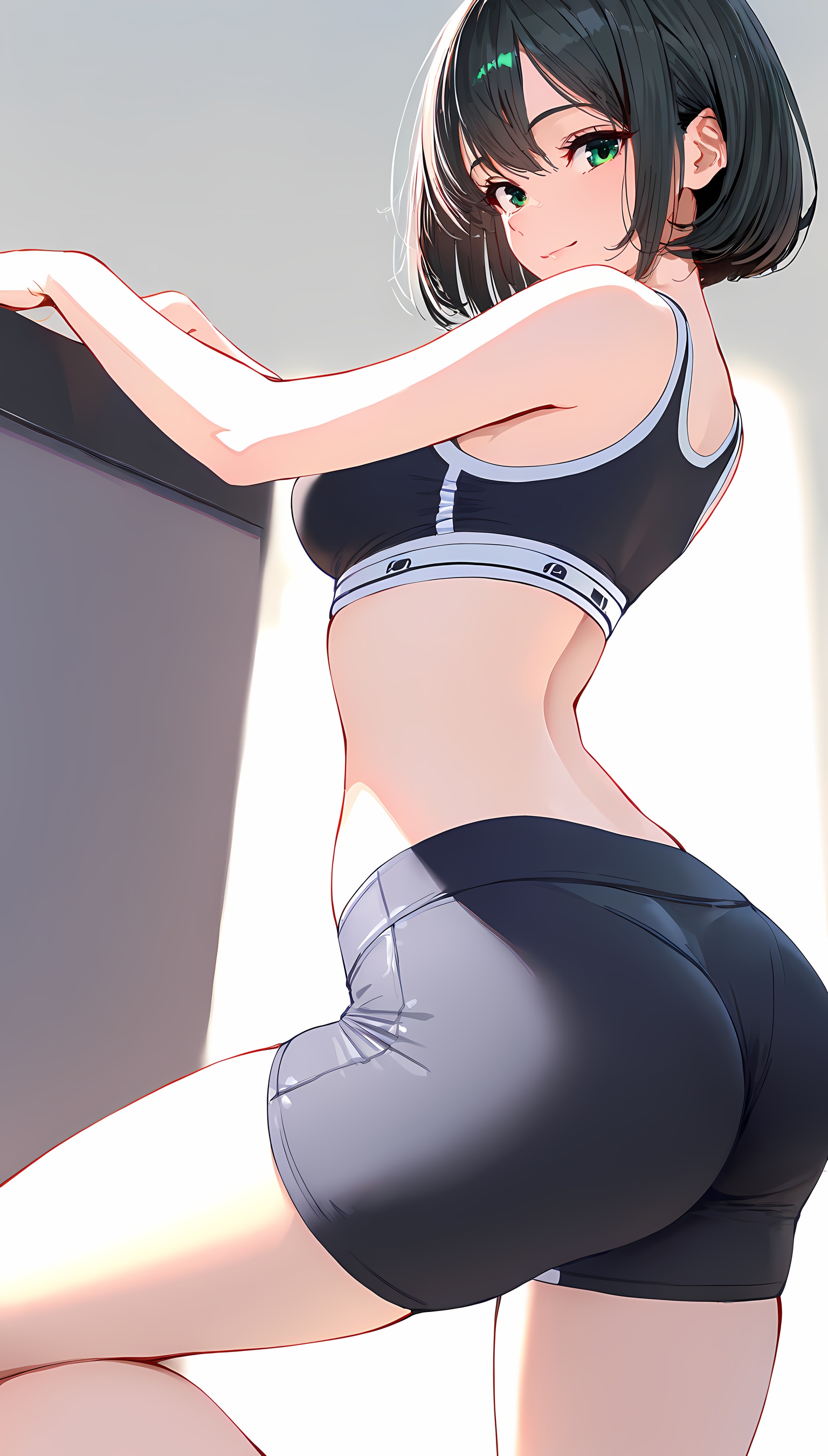 【翠乃もえ】もえちゃんのスポブラ姿がエロすぎぃ！美乳が見えてる？