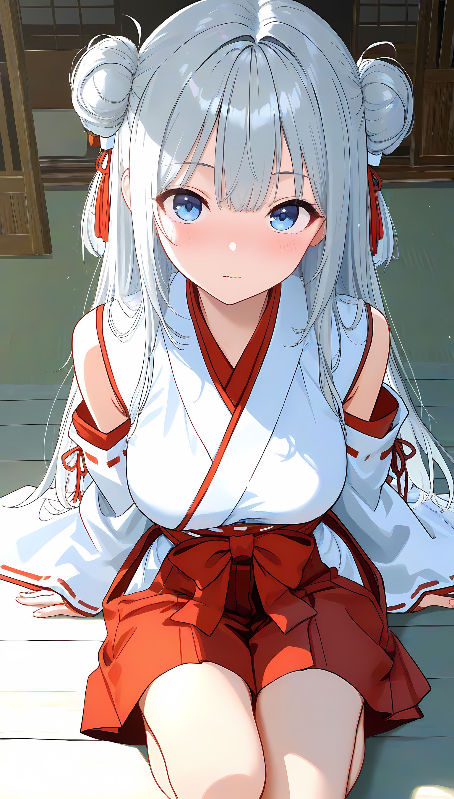 【AIイラスト】巫女服お姉さんのエロ画像がたまらない！