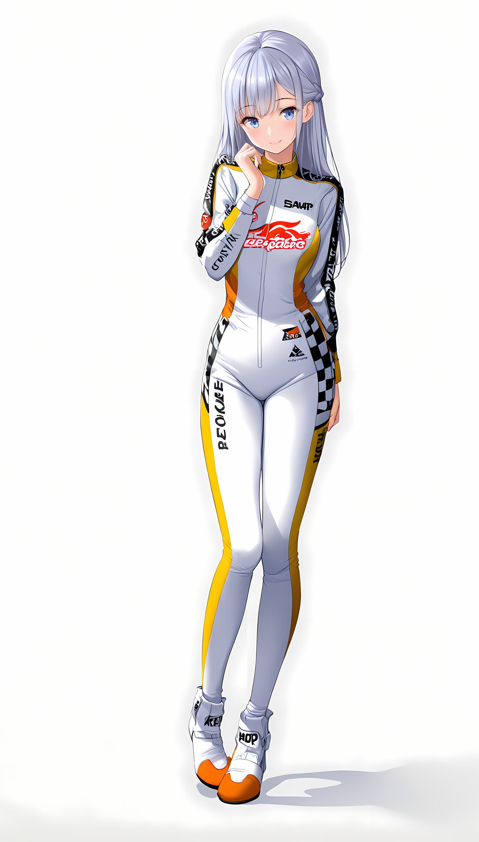 【AIイラスト】レーシングスーツ姿の貧乳美少女のエロ画像がやばい！