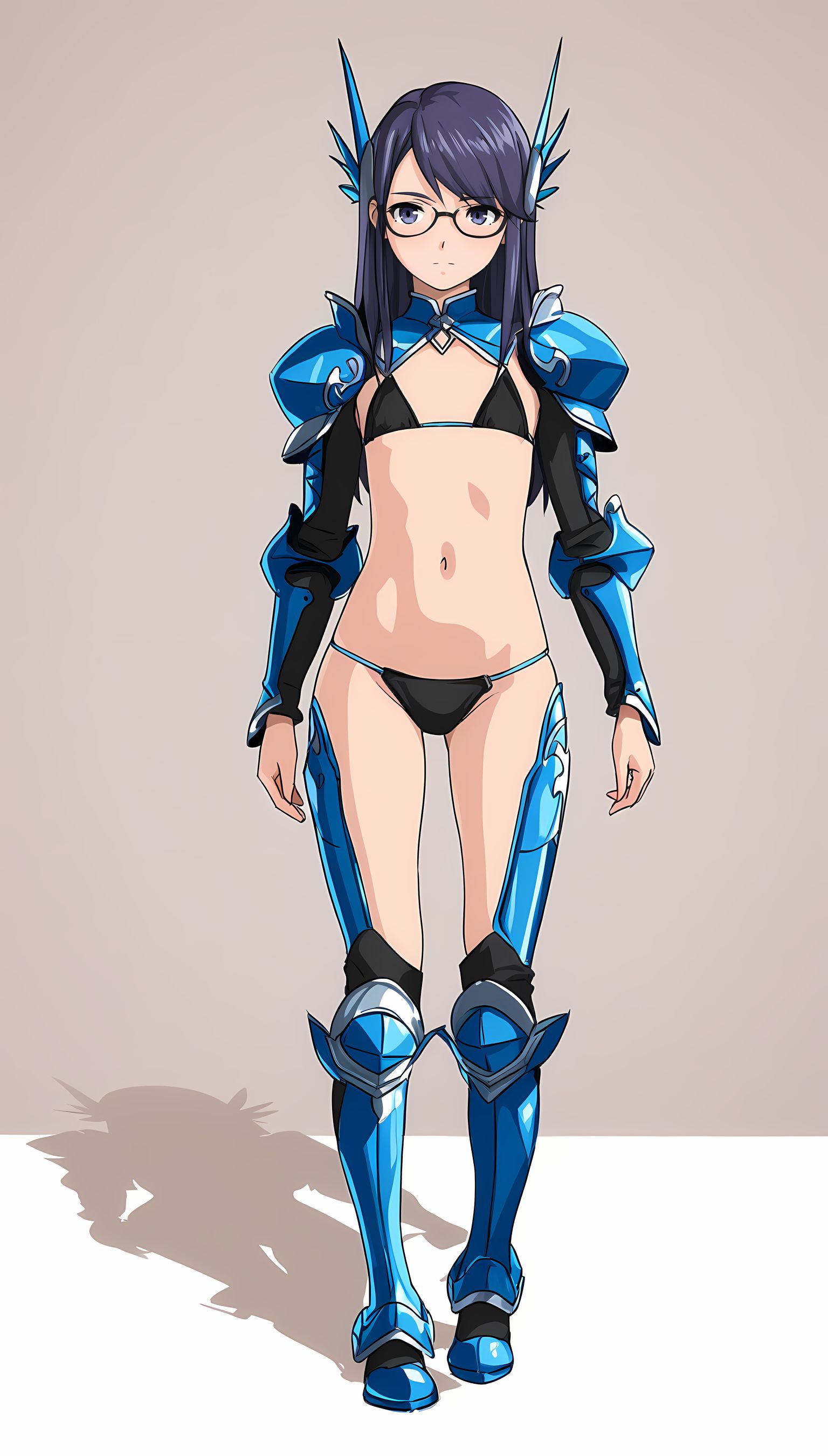 【AIイラスト】ビキニアーマー娘たちが腰かけた動作でお尻を浮かせてる！